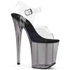 Pleaser - FLAMINGO808T Ankle strap sandal, Pole dance shoes - Pole dance shoes - Black/Transparent Product image